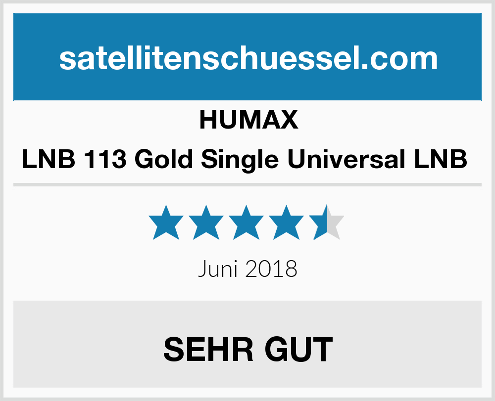 Test 2023 Satellitenschüssel 2024 / | Universal Humax LNB Single LNB Gold 113