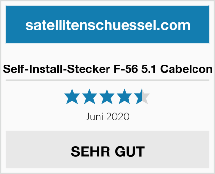  Self-Install-Stecker F-56 5.1 Cabelcon Test