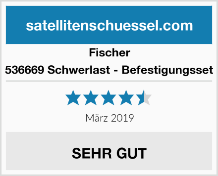Fischer 536669 Schwerlast - Befestigungsset Test