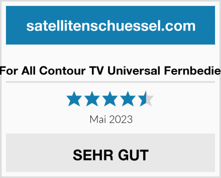 One For All Contour TV Universal Fernbedienung Test