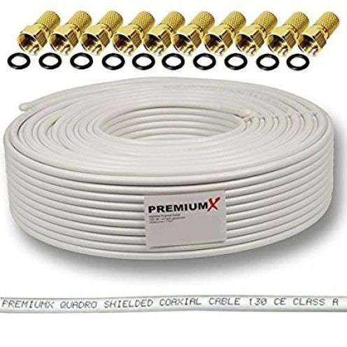 PremiumX 135dB 50m Koaxial SAT Kabel